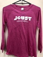 Joust-Swirl-Long-Sleeve-Womens-Tshirt---Pink